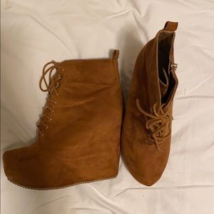 Suede Wedge Boot